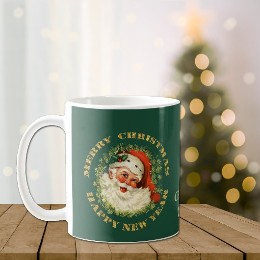 Gepersonaliseerde Retro Santa Koffiemok