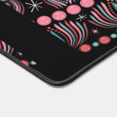 Gepersonaliseerde Retro Santa Pinkmas Floral Manda Bureaumat (Hoek)