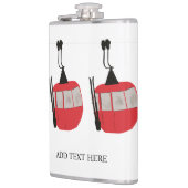 Gepersonaliseerde retro skilift skiën Sneeuwberg Heupfles (Links)