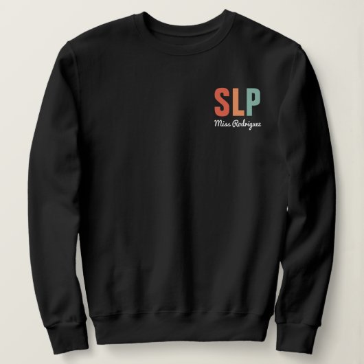 Gepersonaliseerde Retro SLP Speech Patholoog Trui (Design voorkant)