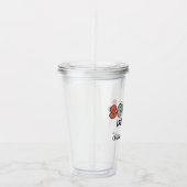 Gepersonaliseerde retro sociaal werker acryl drinkbeker (Rechts)