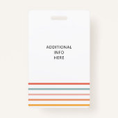 Gepersonaliseerde retro sociaal werker badge (Achterkant)