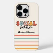 Gepersonaliseerde retro sociaal werker Case-Mate iPhone case (Achterkant)