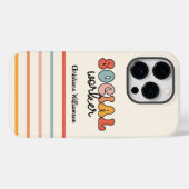 Gepersonaliseerde retro sociaal werker Case-Mate iPhone case (Achterkant (horizontaal))