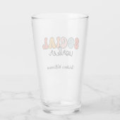 Gepersonaliseerde retro sociaal werker glas (Achterkant)