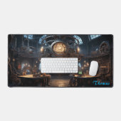 Gepersonaliseerde Retro Steampunk Factory Desk Mat (Keyboard & Muis)
