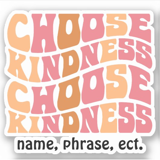 Gepersonaliseerde Retro Sticker (Voorkant)