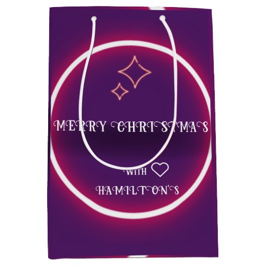 GEPERSONALISEERDE RETRO STIJL KERSTMIS  MEDIUM CADEAUZAKJE (Voorkant)