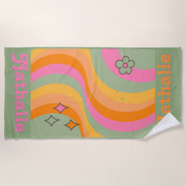 Gepersonaliseerde Retro Strandlaken met Naam - Gro