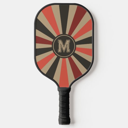 Gepersonaliseerde Retro Sunburst - Route 66 Kleur Pickleball Paddle (Voorkant)