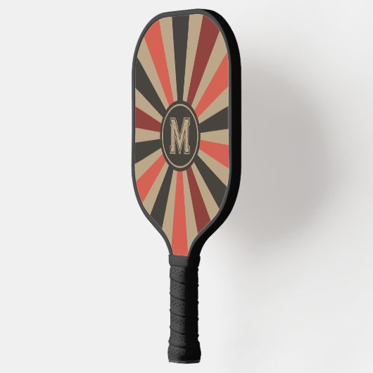 Gepersonaliseerde Retro Sunburst - Route 66 Kleur Pickleball Paddle (Links)