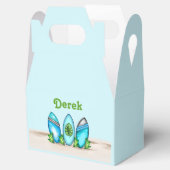 Gepersonaliseerde Retro Surfboards Bedankdoosjes (Geopend)