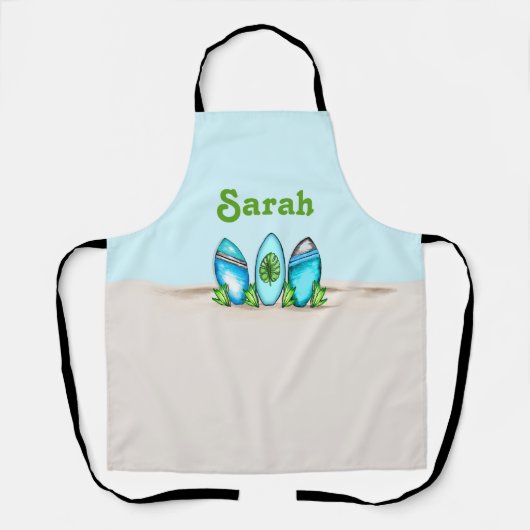 Gepersonaliseerde Retro Surfboards Schort (Voorkant)