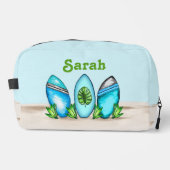 Gepersonaliseerde Retro Surfboards Toilettasje (Voorkant)