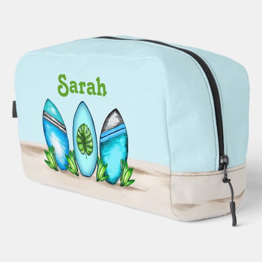 Gepersonaliseerde Retro Surfboards Toilettasje (Rechterhoek)