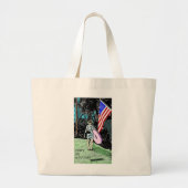 Gepersonaliseerde Retro Travel Poster Grote Tote Bag (Voorkant)