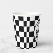 Gepersonaliseerde Retro  Voetbal Verjaardagsfeest Papieren Bekers (Rechts)