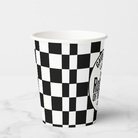 Gepersonaliseerde Retro  Voetbal Verjaardagsfeest Papieren Bekers (Rechts)