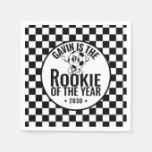 Gepersonaliseerde Retro  Voetbal Verjaardagsfeest Servet (Voorkant)