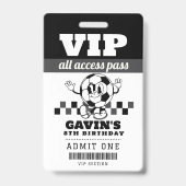 Gepersonaliseerde Retro Voetbal Verjaardagsfeest V Badge (Voorzijde)