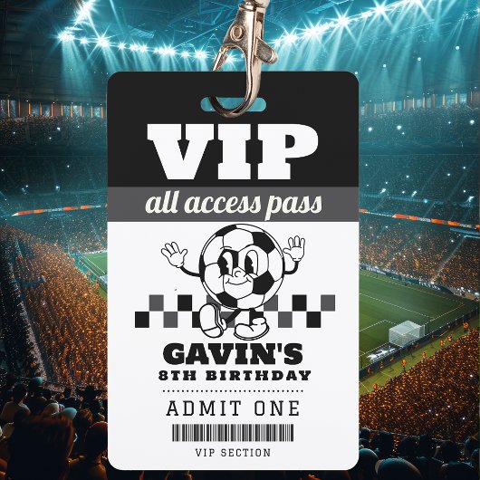 Gepersonaliseerde Retro Voetbal Verjaardagsfeest V Badge