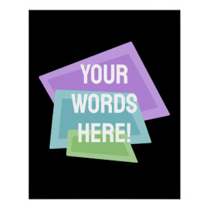 Gepersonaliseerde retro vormen perfect poster