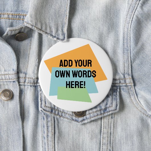 Gepersonaliseerde retro vormen ronde button 4,0 cm (In situ)