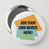 Gepersonaliseerde retro vormen ronde button 4,0 cm (Voorkant /achterkant)