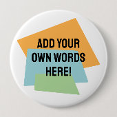 Gepersonaliseerde retro vormen ronde button 4,0 cm (Voorkant)