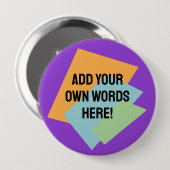 Gepersonaliseerde retro vormen ronde button 4,0 cm (Voorkant /achterkant)