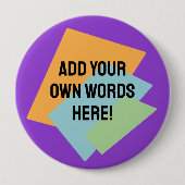 Gepersonaliseerde retro vormen ronde button 4,0 cm (Voorkant)
