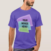 Gepersonaliseerde retro vormen t-shirt (Voorkant)