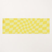 Gepersonaliseerde Retro Yellow Wavy geruit Yogamat (Voorkant (horizontaal))