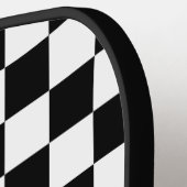 Gepersonaliseerde Retro Zwart & Wit Pickleball Pad Paddle (Links Detail)