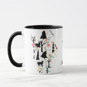 Gepersonaliseerde RetroMinimalistische BlackCats & Mok (Links)