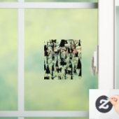 Gepersonaliseerde RetroMinimalistische BlackCats & Raamsticker (Huis)