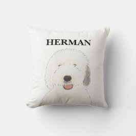 Gepersonaliseerde Reversible Old English Sheepdog Kussen