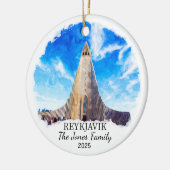 Gepersonaliseerde Reykjavík Ornament, IJsland Orna Keramisch Ornament (Links)