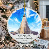 Gepersonaliseerde Reykjavík Ornament, IJsland Orna Keramisch Ornament