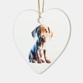 Gepersonaliseerde Rhodesian Ridgeback Puppy Keramisch Ornament (Links)