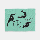 Gepersonaliseerde Rhythmic Gymnastics fleece deken (Voorkant (Horizontaal))