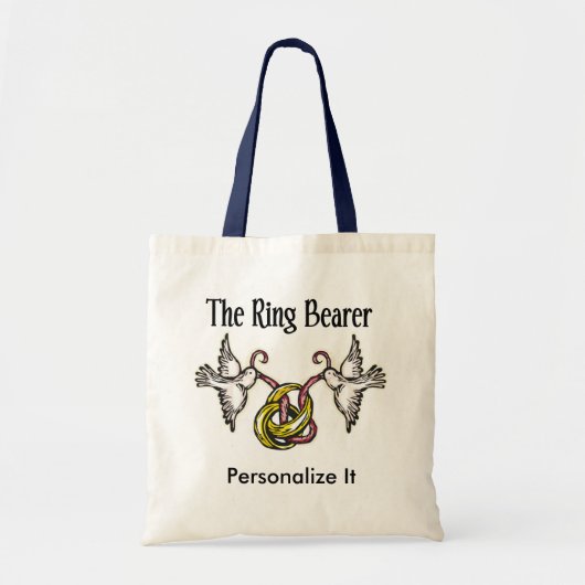 Gepersonaliseerde Ring Bearer-cadeaus Tote Bag (Voorkant)