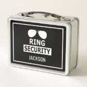 Gepersonaliseerde Ring Bearer Ring Veiligheid Brie (Achterkant)