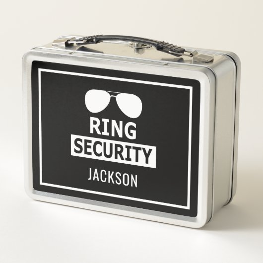 Gepersonaliseerde Ring Bearer Ring Veiligheid Brie (Achterkant)