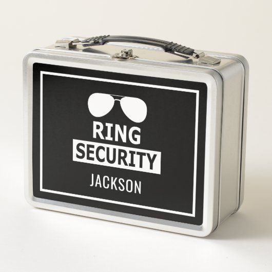 Gepersonaliseerde Ring Bearer Ring Veiligheid Brie (Voorkant)