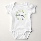 Gepersonaliseerde Ring of Daisies Baby Bodysuit (Voorkant)