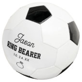 Gepersonaliseerde Ring Ring Bearer Cadeau Voetbal (Drie kwart)