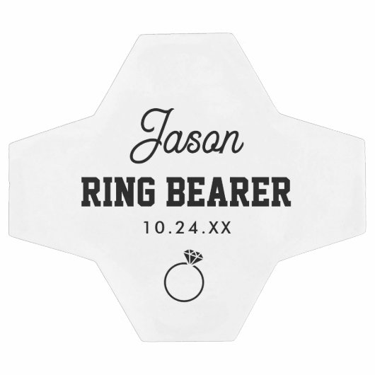 Gepersonaliseerde Ring Ring Bearer Cadeau Voetbal (Enkel)