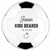 Gepersonaliseerde Ring Ring Bearer Cadeau Voetbal (Voorkant)