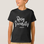 Gepersonaliseerde Ring Security Ring Bearer T-shirt (Voorkant)